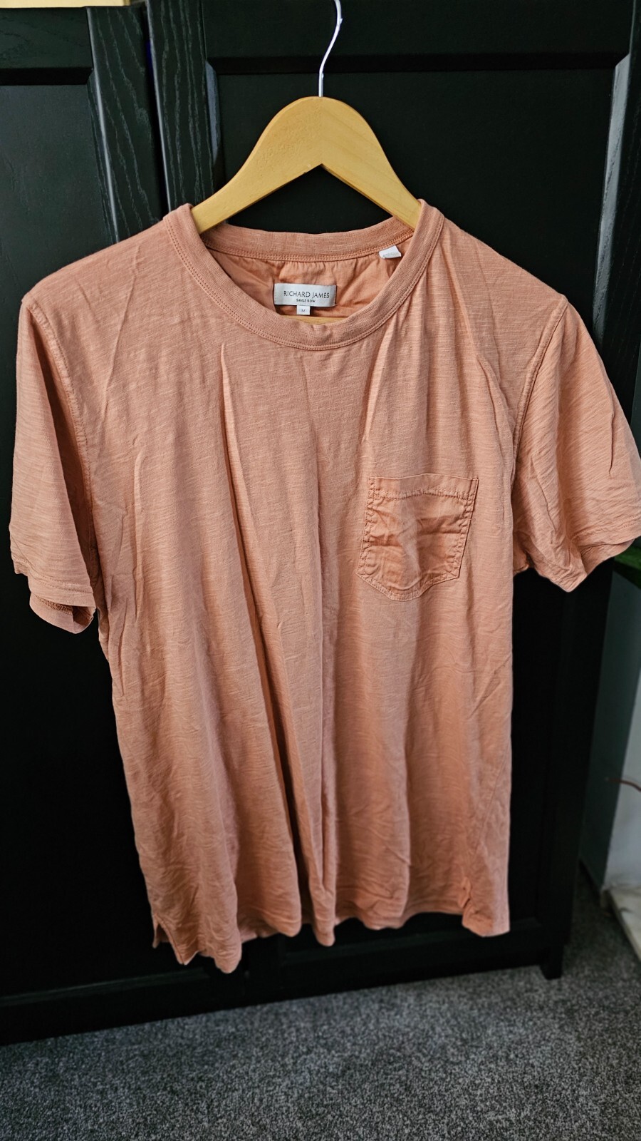 FILA T shirt maglietta uomo Richard James Saville Row Medium M rosa salmone pastello