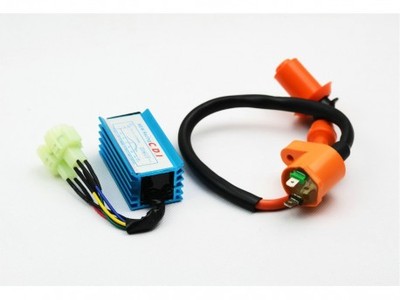 PERFORMANCE BLUE CDI & COIL COMBO FOR 50cc OR 150cc SCOOTER MOPED GY6 RACING 