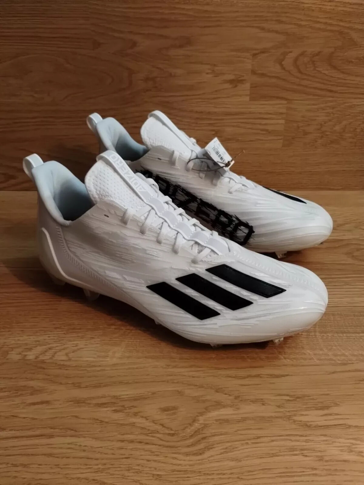 Adidas Adizero Литые бело черные футбольные бутсы GX4049 Мужские Размер 12