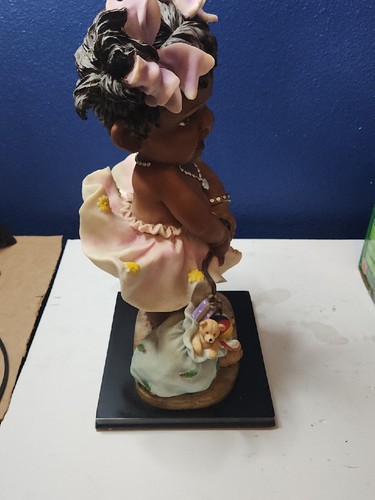 Figurine Baby Child Black African American w Ponytails and Toys 15 inch - Picture 8 of 11