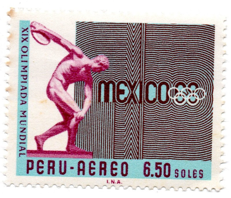 Mexico 68, XIX Olympic Games - Mexico City, S/. 6.50, Perú 1969, accept offers