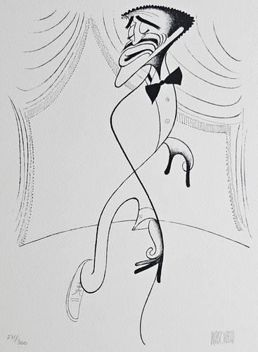 Al Hirschfeld SAMMY DAVIS JR ON STAGE Hand Signed Limited Edition Lithograph Art - Picture 4 of 8