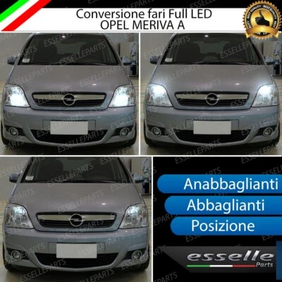 ESL CONVERSIONE FARI FULL LED PER OPEL MERIVA A LED BIANCO CANBUS H7 12000lm
