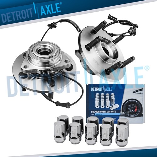 5Lug Front Wheel Hub Bearings +10pc Wheel Lug Nuts for 20062009 Dodge