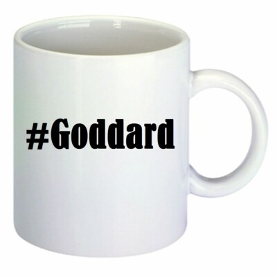 Kaffeetasse #Goddard Hashtag Raute Keramik Höhe 9,5cm in Weiß