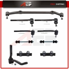 All 10 Pieces Front Outer Inner Tie Rod Ends Sway Bar End Links Suspension Kit