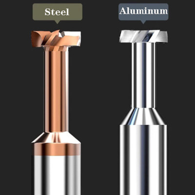 HRC55° T-Shaped Milling Cutter Carbide End Mill 4-Flute CNC For Steel / Aluminum