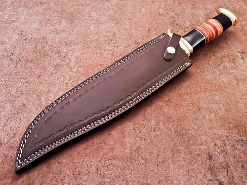 Handmade D2 18" Hunting Crocodile Dundee High Polish Survival Bowie Knife TR-04 - Imagen 12 de 12