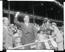 Happy Chandler Ready To Throw Baseball 1950 Old Baseball Photo