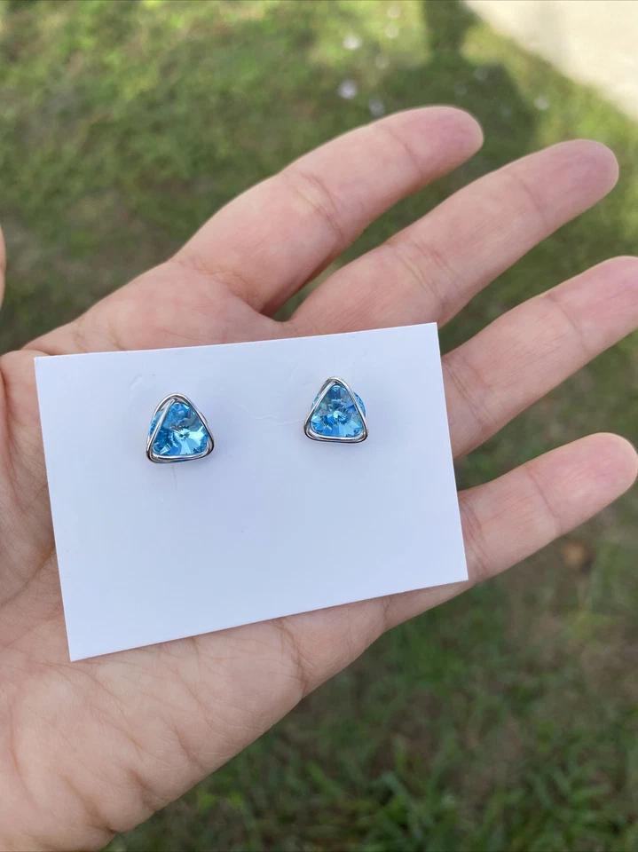 Swarovski Aquamarine Stud earrings - Image 3 of 3