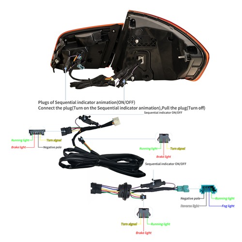 Luces traseras LED ahumadas para BMW Serie 5 F10 F18 2011-2016 con indicador secuencial - Imagen 7 de 9