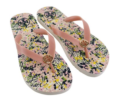 Nwt Tory Burch Flower Field Flip Flops Sandals Pink Size 7 8 9 10 Ebay