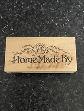 PSX Designs “HOME MADE BY” Wood Rubber Stamp E-2535
