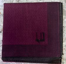 MAN HANDKERCHIEF COTTON ART POCKET SQUARE 18" CLASSIC RED WINE POLKA DOTS PLAIN