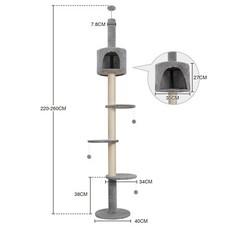 Floor to Ceiling Cat Tree Tower Climbing Activity Center Scratching Post Condo