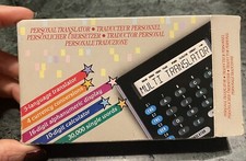 Traduttore Simultaneo Portatile 5 Lingue Calcolatrice anni 90 Funzionante