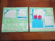 PREMADE SCRAPBOOK PAGES - SPRING - 12 X 12 - NEW