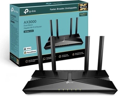 Tp-Link Archer AX58 Router WiFi 6 AX3000 | Dual Band, 4 Gigabit-Ports, EasyMesh