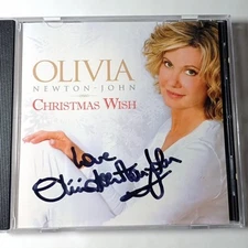 Olivia Newton John Autographed Christmas Wish CD With COA Grease Star 