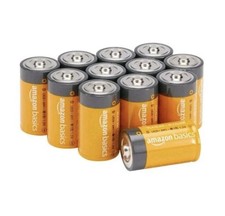 Amazon Basics Alkaline D Cell Batteries, 12 Pack Exp 07/2030