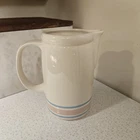 New ListingMcCoy Pottery USA 1429 Pitcher Blue And Pink Band Stripe Vintage