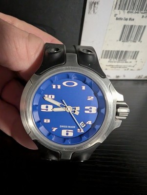 Oakley Bottlecap Blue Dial Watch Swiss Made Sapphire Crystal Oakley Watch