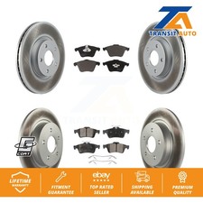 Front Rear Coated Disc Brake Rotors And Ceramic Pads Kit For Volvo S40