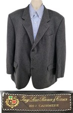 Loro Piana 100 Cashmere Blazer 48R Sport Coat Jacket Gray 3 Button Ventless