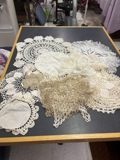 Vintage Crocheted Doilies / Table Toppers 19 pieces Round Assorted Sizes