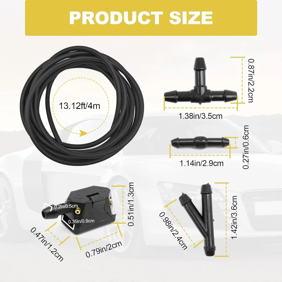 7 шт универсальных насадок для омывателя ветрового стекла 4 отверстия спрей стеклоочиститель рычаг струйная замена - Изображение 3 из 4