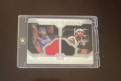 2003 Upper Deck Finite Elements Dual Warm-Ups Patch Ben Wallace Richard Hamilton