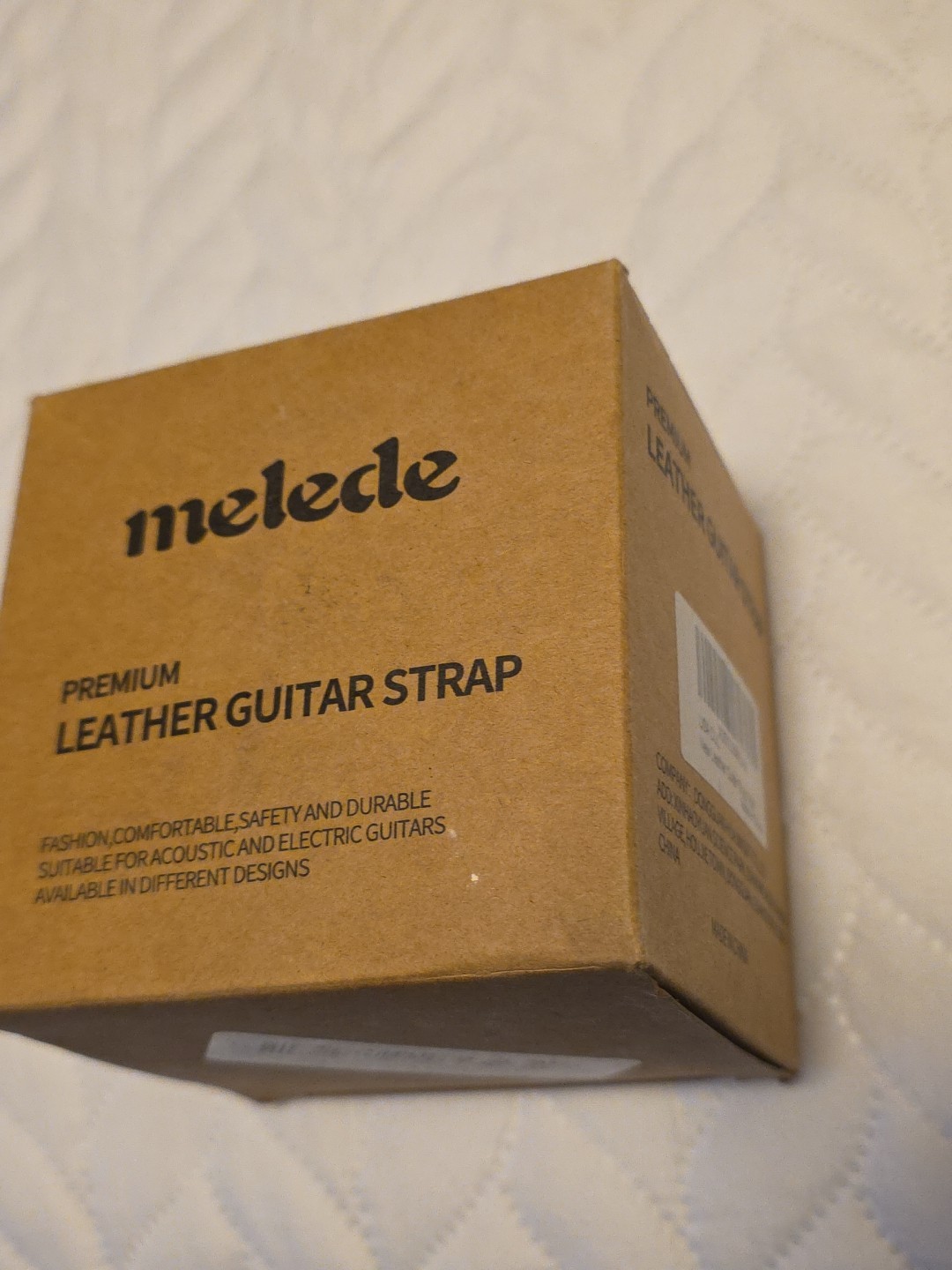 Melede Suede Leather Guitar Strap Orange Treble Clef New 