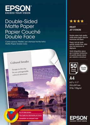 Doppelseitiges Mattes Papier A4 | 178g/m² | 50 Blatt | Epson