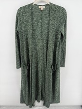 Lularoe Sarah Cardigan Sweater Heathered Green Soft Size XS