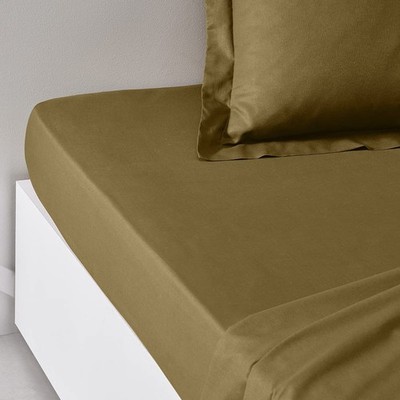 Essential Spannbettlaken 90 x 190 cm für Einzelbett 100% Baumwolle einfarbig