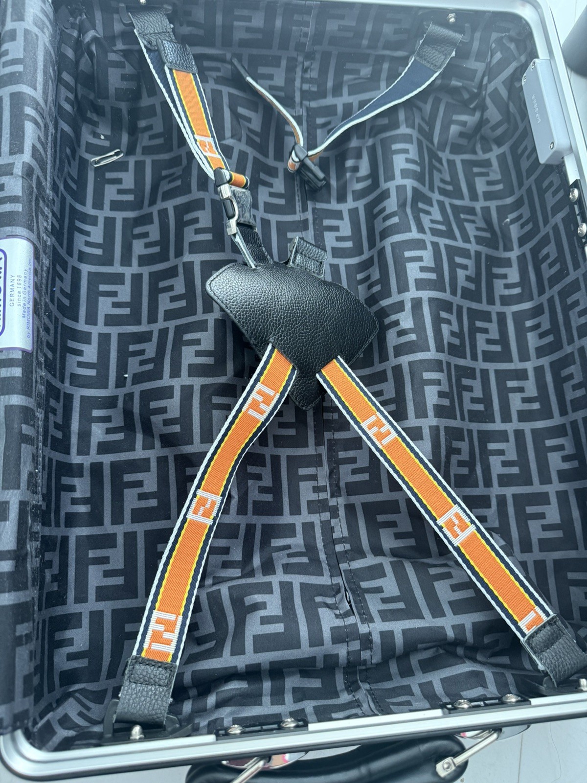 Rare RIMOWA x FENDI Monogrammed Cabin Carry on Suit Case Trolley Luggage 2019 thumbnail 17