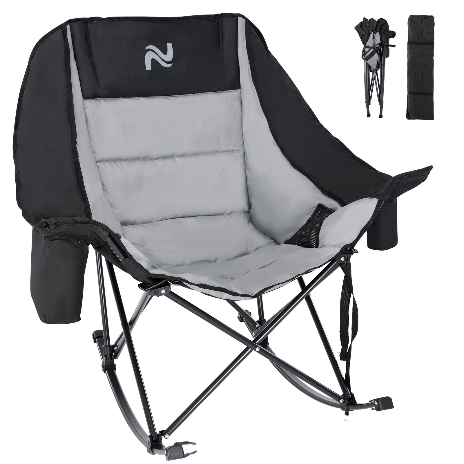 Heavy Duty Folding Chair W/cooler Bag&cup Holder