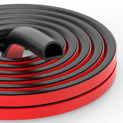 Rubber Weather Stripping Self Adhesive Door Weather Strip D Shape EPDM Rubber...