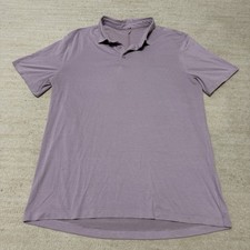Lululemon Evolution Short Sleeve Polo Dusky Lavender Purple Golf Men's Large