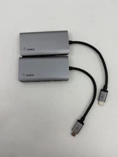 2x Belkin USB C Hub 4 in 1 Multi-Port Dock 4K HDMI For MacBook Pro Air iphone