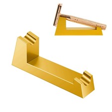 Aluminum Alloy Razor Stand, Safety Aluminum Men's Shaving Stand Silver for Ba...