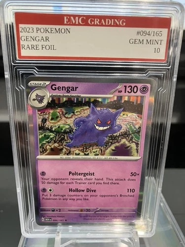 GENGAR 2023 Holo #94/165 Pokemon Card GRADED 10 TCG CCG
