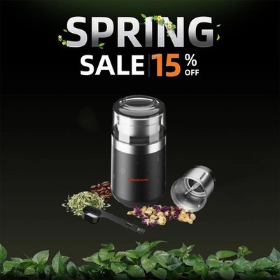Spider Farmer New Electric Grinder-Pro Stainless Collector for Spices & Tobacco