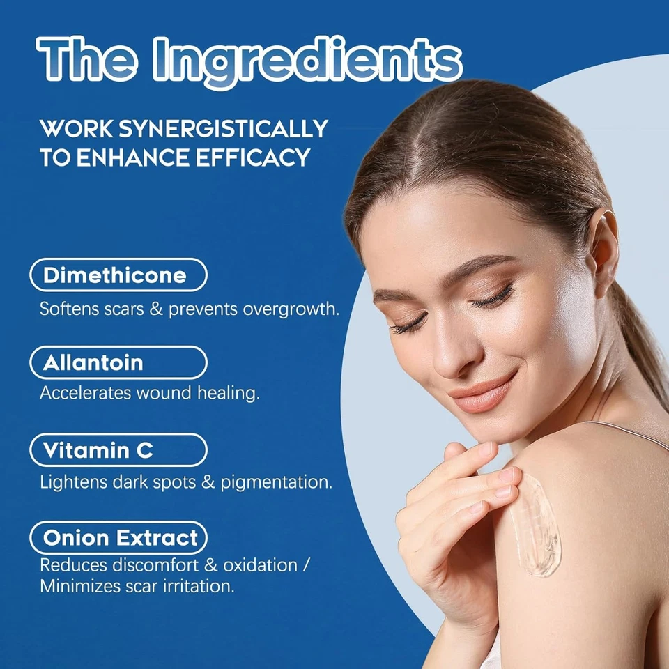 Advanced Silicone Scar Gel for Face & Body – Silicone Gel Cream for Old & New - Image 3 of 4