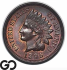 1895 Indian Head Cent Penny, Great Toner, Gem BU++, Some Red, Super Sharp!