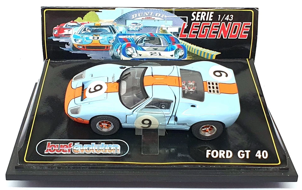 Jouef 1/43 Scale 100400 - Ford GT40 #9 Le Mans 1968 - Lt. Blue/Orange - Image 4 of 4