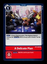 A Delicate Plan BT3-097 Red Digimon Card CCG Trading Card