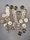 1963P WASHINGTON QUARTER 90% SILVER CH. BU BRILL UNC 40 COIN ROLL TYPE B REVERSE
