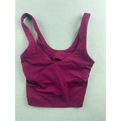 Lululemon Align Tank Top Berry Purple Nulu Cropped Camisole Size 0 LW1DT1S