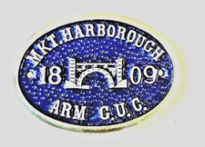 Canal Boat Brass Plaque Market Harborough Arm